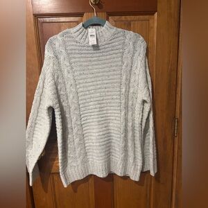 Loft Mock turtle neck marled sweater Size small